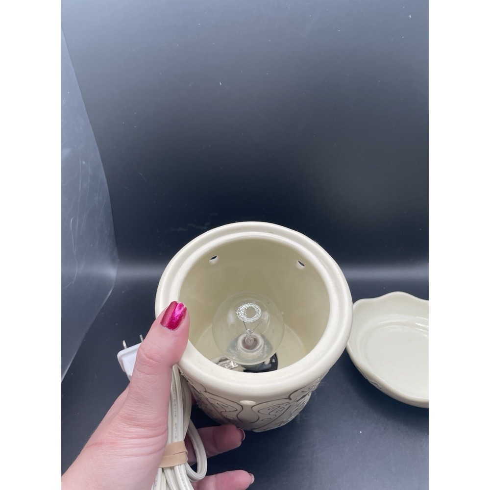 Scentsy Heavenly Angel Full Size Electric Wax Warmer Ivory Gold Retired - Picture 9 of 9